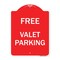 Signmission Designer Series Sign-Free Valet Parking, Red & White Aluminum Sign, 18" x 24", RW-1824-23939 A-DES-RW-1824-23939 - alternate 1